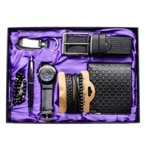 هدايا IStapromo مجموعة فاخرة من 7 مجموعات . Stapromo Gifts Luxury Set of 7 Leather Sets Watch