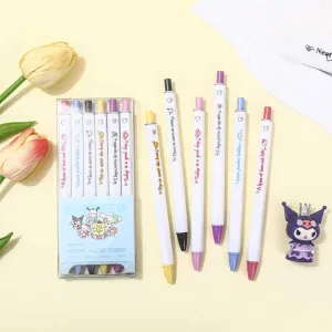 قلم سانريو مربع -  Sanrio Square Press Pen Slogan