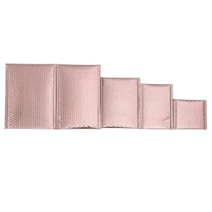20pcs Bubble Envelope Rose Gold Mail Packaging Bags Self Seal Padded Courier Bags Waterproof Shipping Bags Bubble Mailer
