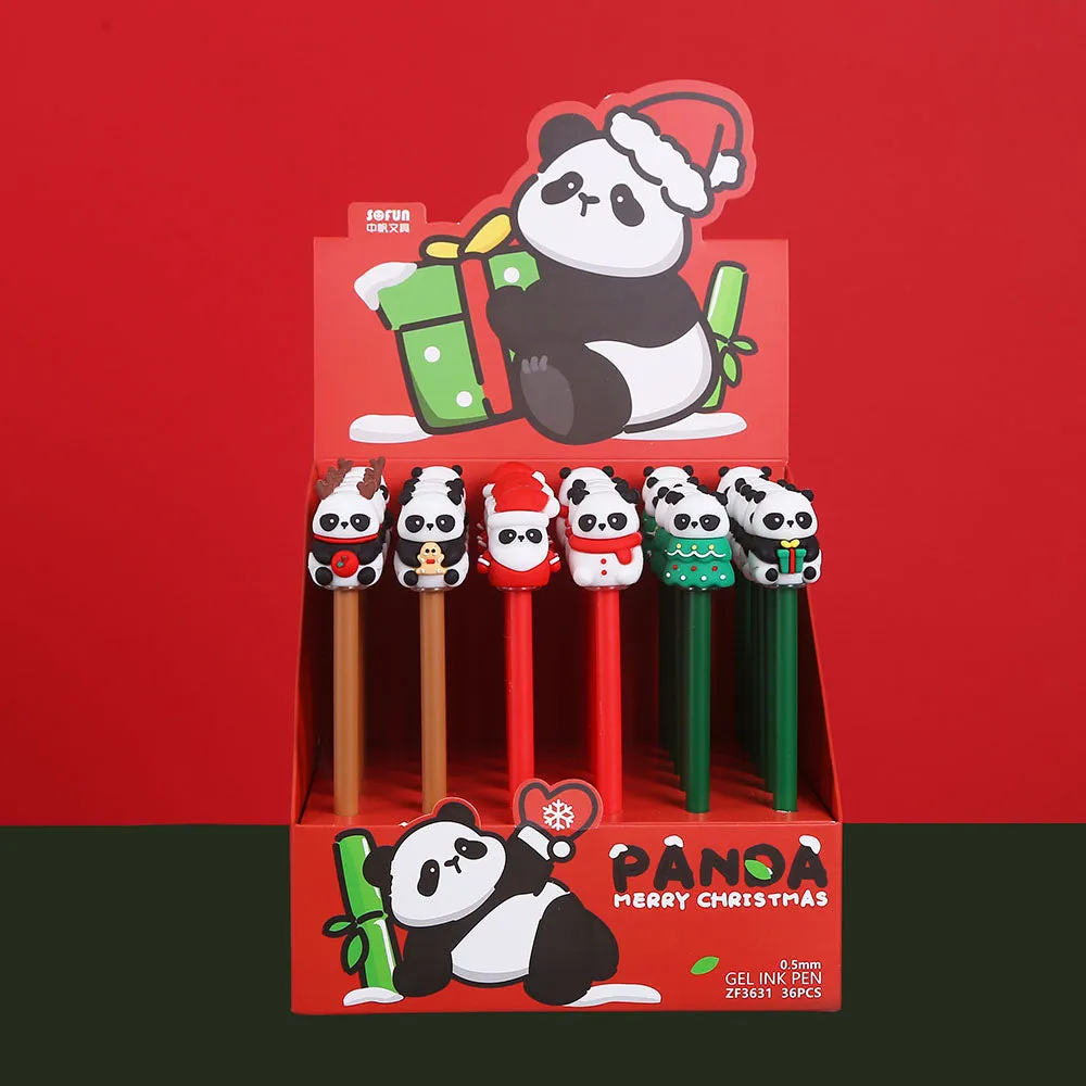 22595 CHRISTMAS PANDA GEL PEN-36