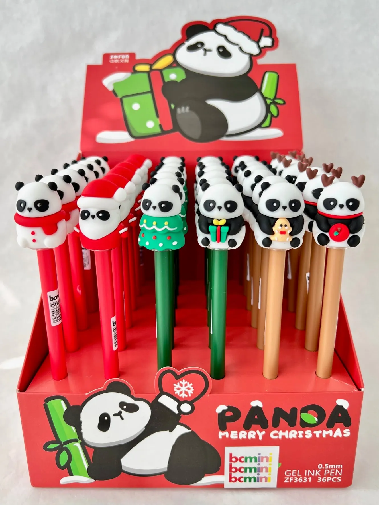 22595 CHRISTMAS PANDA GEL PEN-36