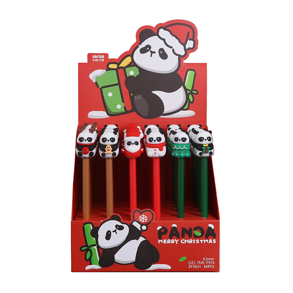 22595 CHRISTMAS PANDA GEL PEN-36