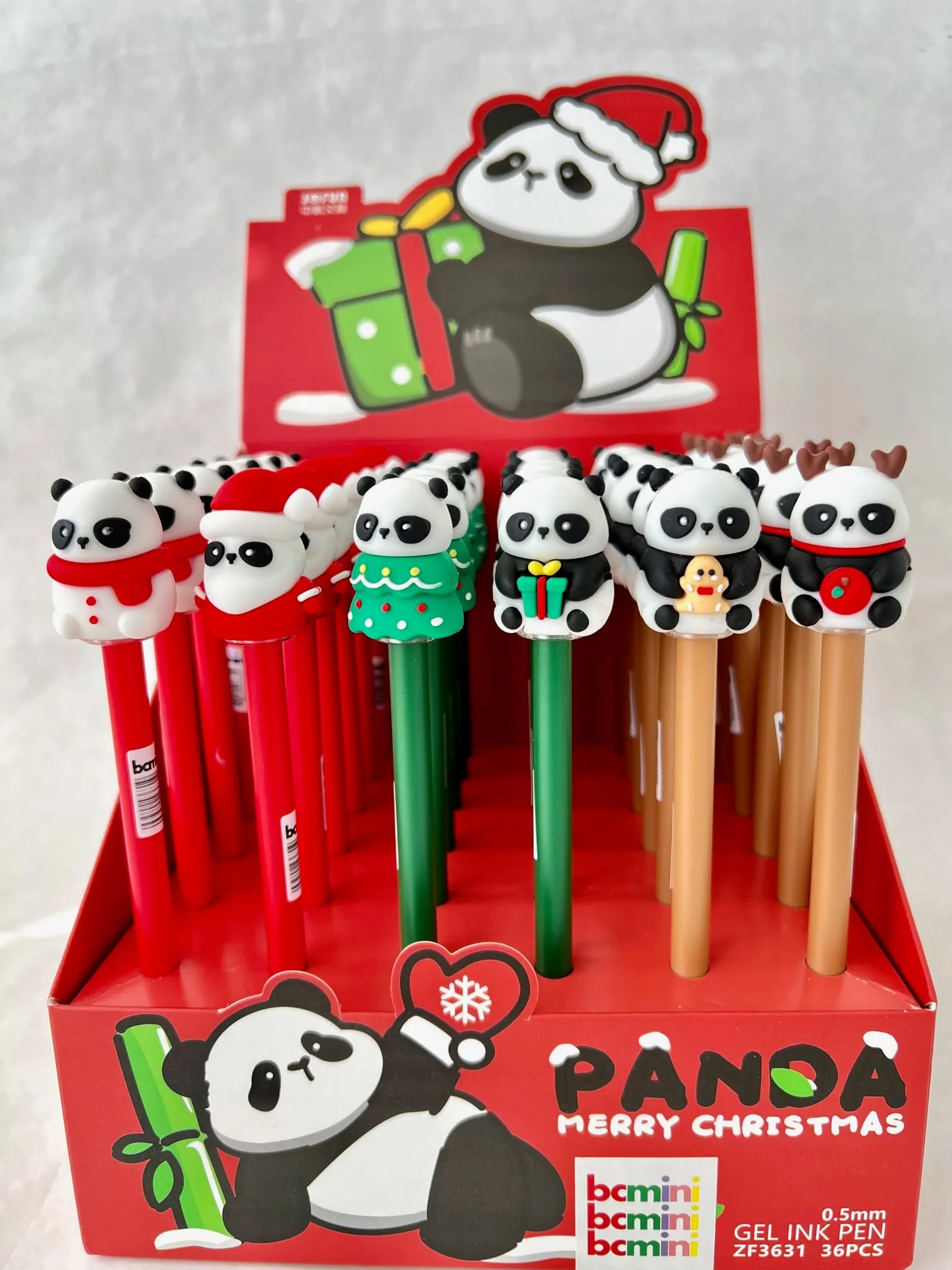 22595 CHRISTMAS PANDA GEL PEN-36