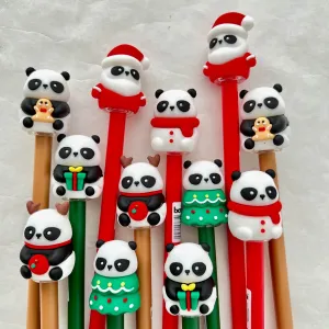 22595 CHRISTMAS PANDA GEL PEN-36