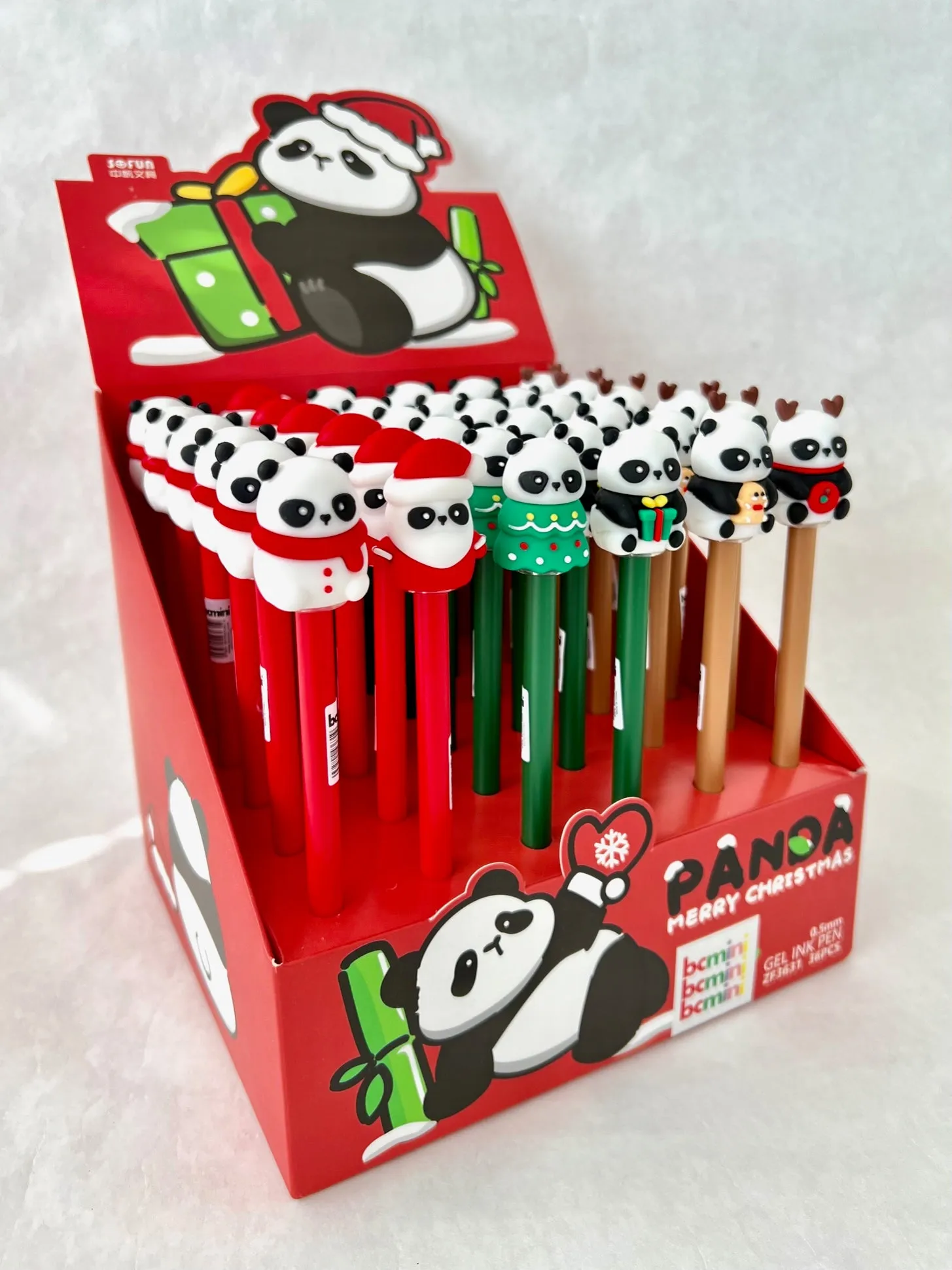 22595 CHRISTMAS PANDA GEL PEN-36