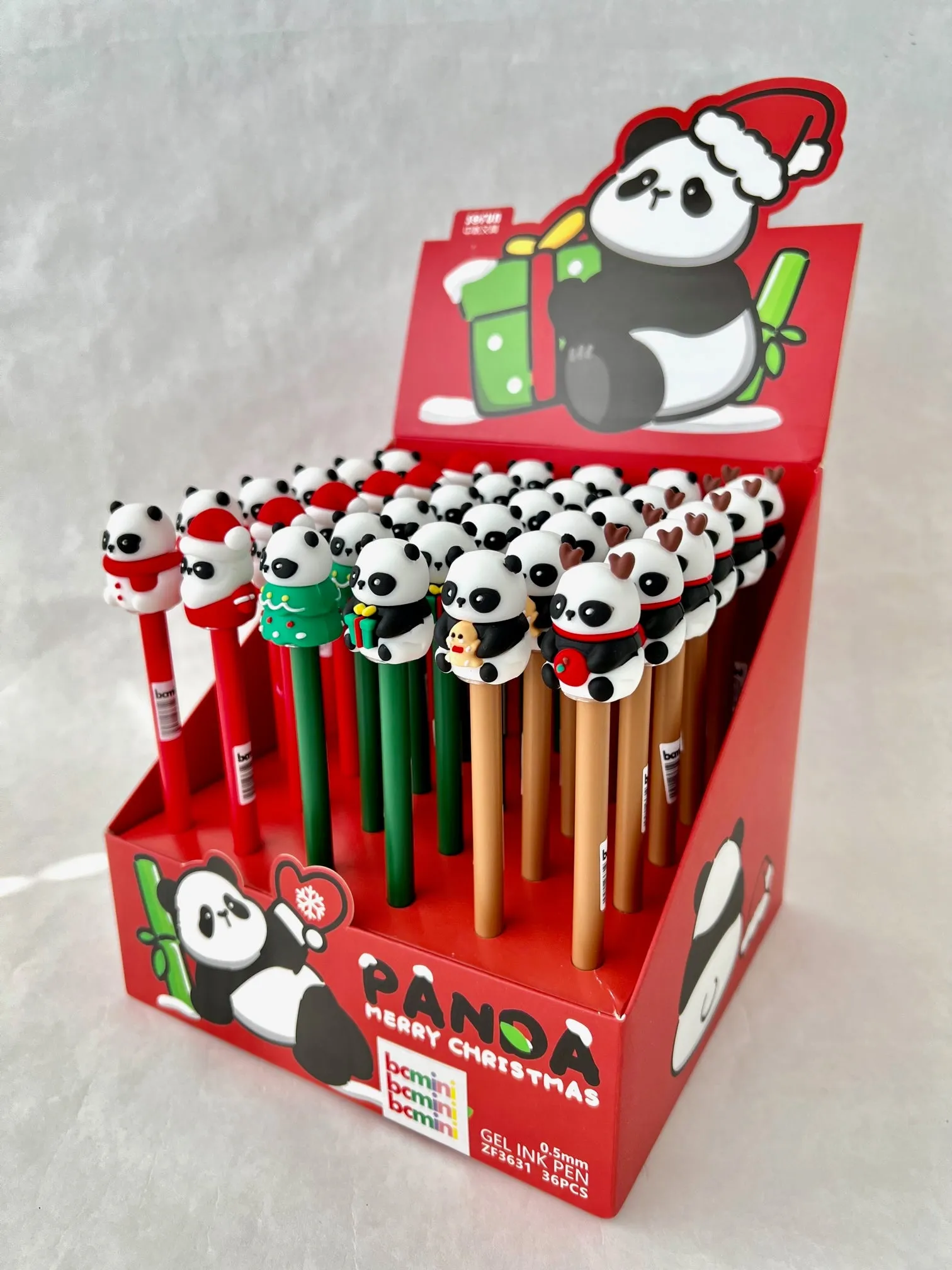 22595 CHRISTMAS PANDA GEL PEN-36