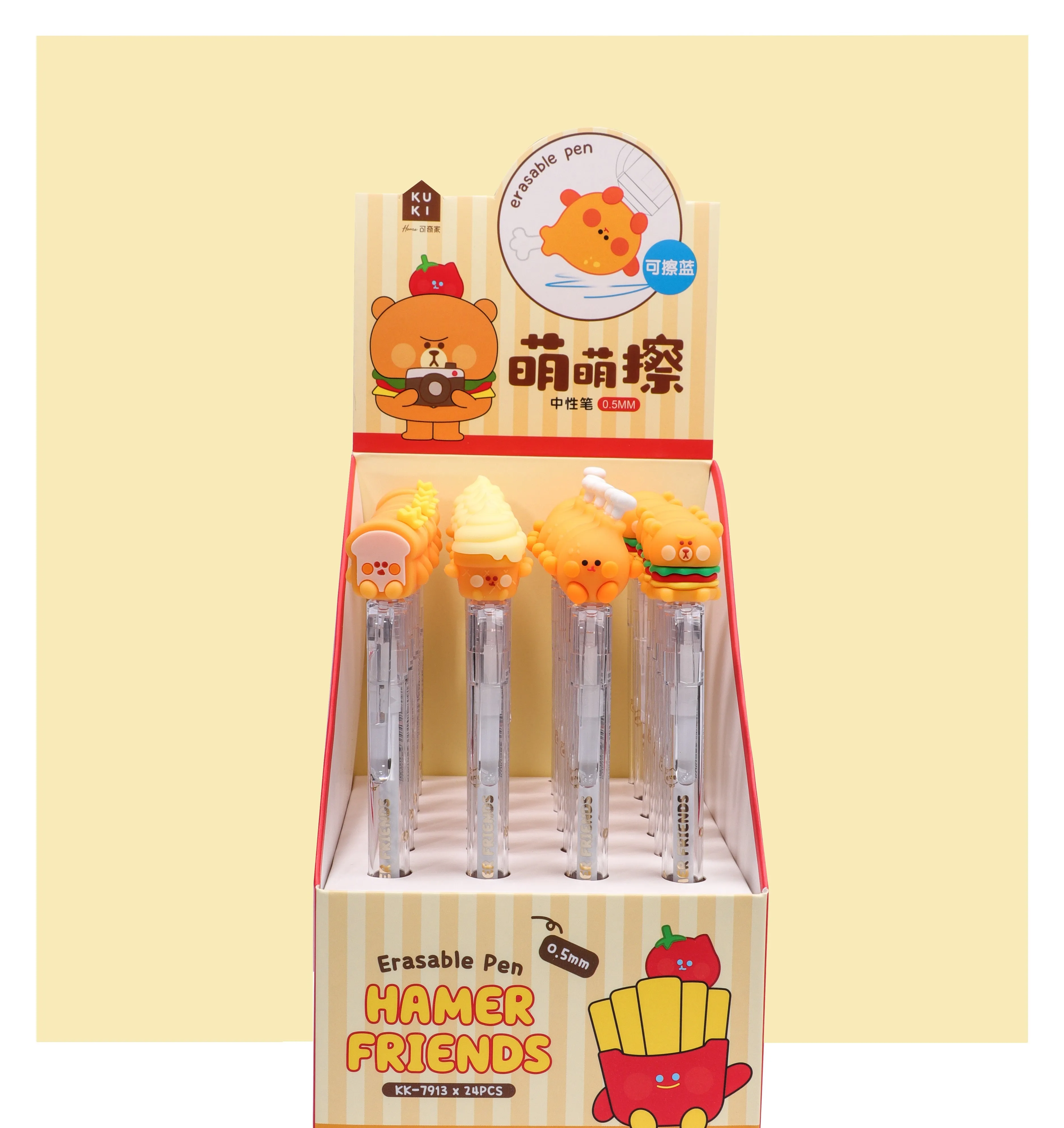 22618 FAST FOOD RETRACTABLE GEL PEN-24