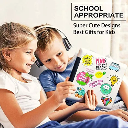 500 PCS Cool Laptop Stickers Vinyl Graffiti Decals, Variety Pack Waterproof Stickers for iPad, Water Bottle, Travel Case, Skateboard, Guitar, Car Bumper, Bike Helmet