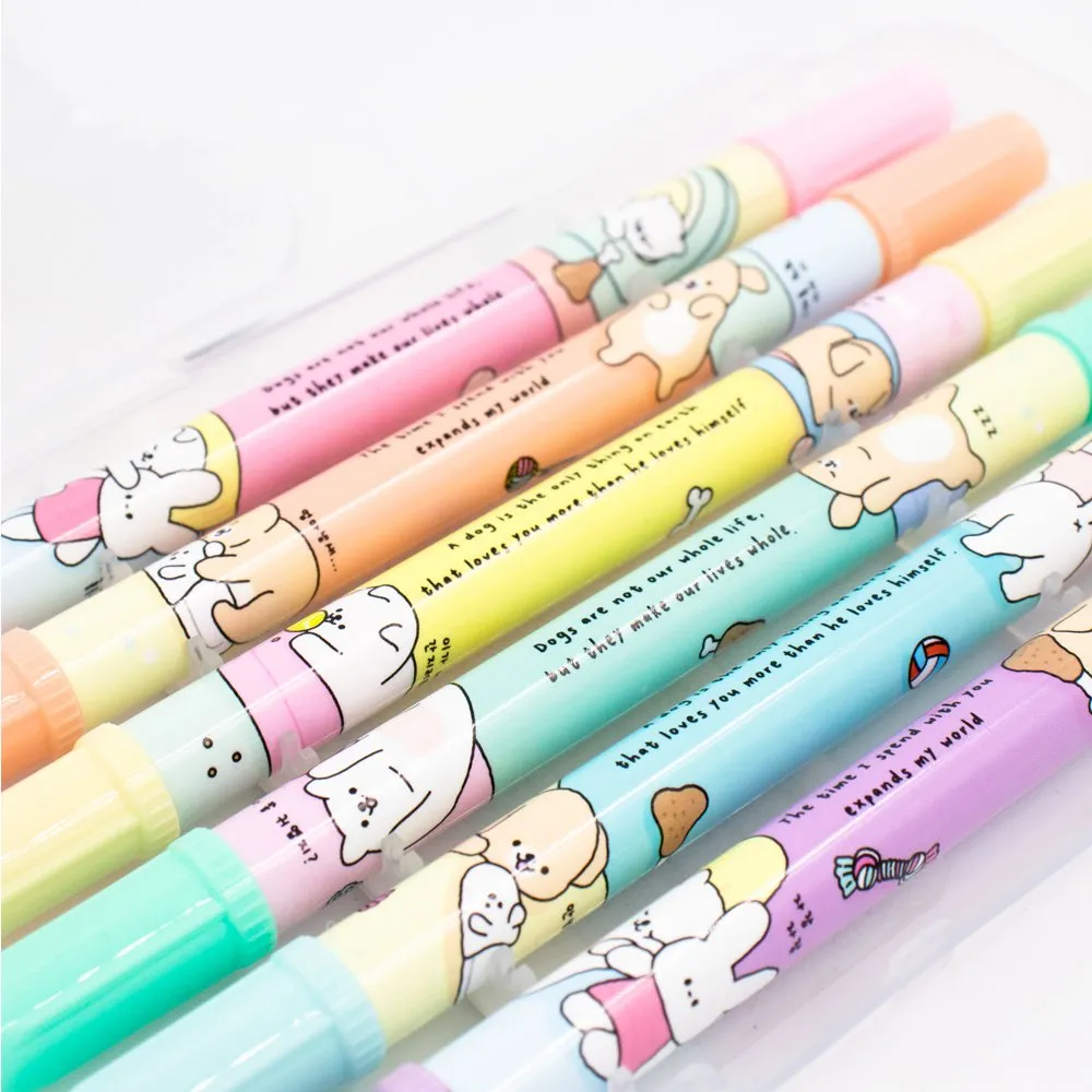 [6-in-1] Pastel Twin Highlighter Set