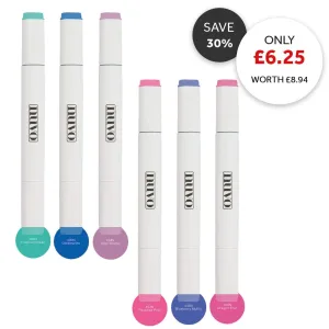 6 Pack of Nuvo Alcohol Marker Pens - Retro Arcade Collection - GAME05