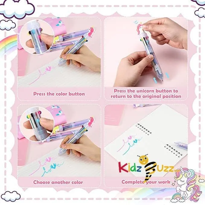 8 Unicorn Pens with Unicorn Case