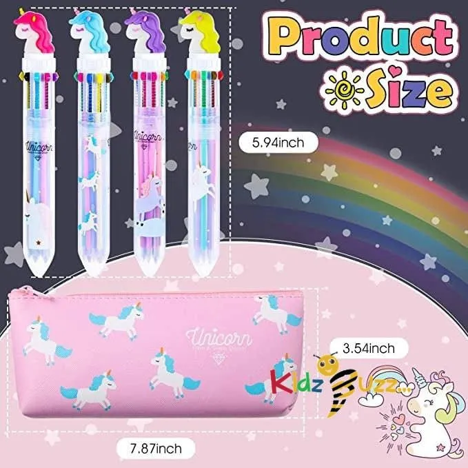 8 Unicorn Pens with Unicorn Case