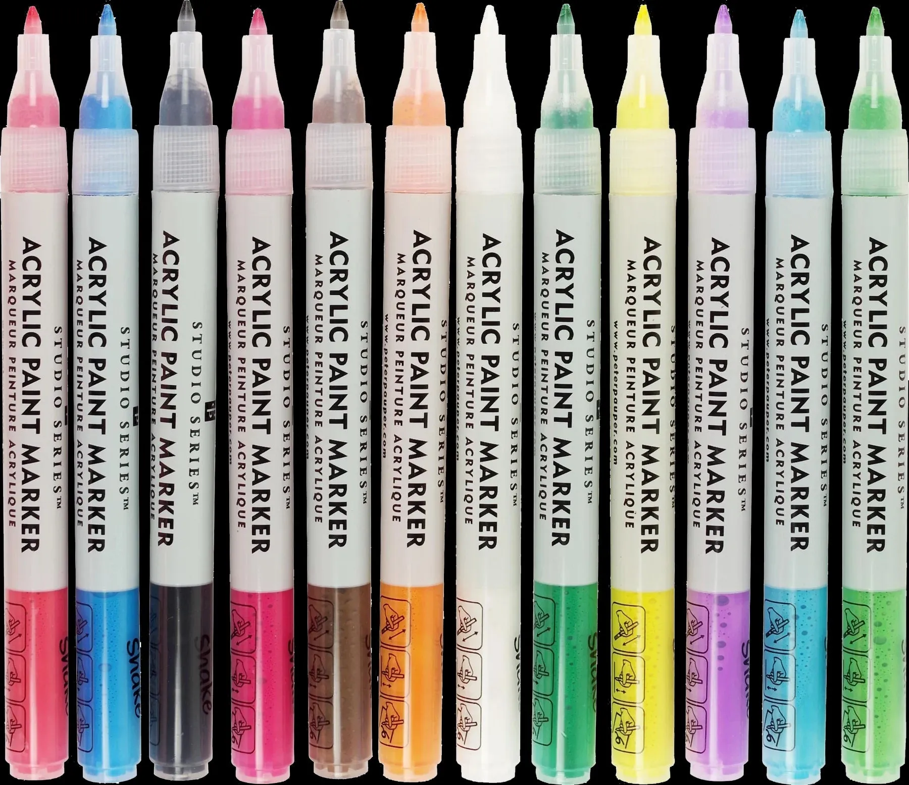 Acrylic Paint Markers - Set of 12
