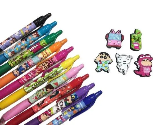AI PLANNING K-6550 Crayon Shin-chan Series 0.7MM Gel Pen With Cute Pen Clip