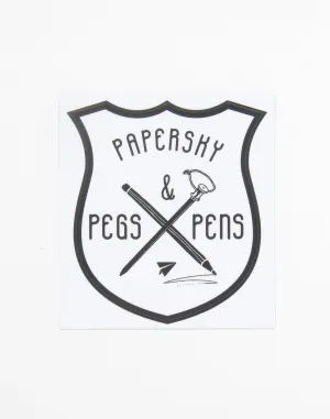  &   | Pegs & Pens Waterproof Sticker