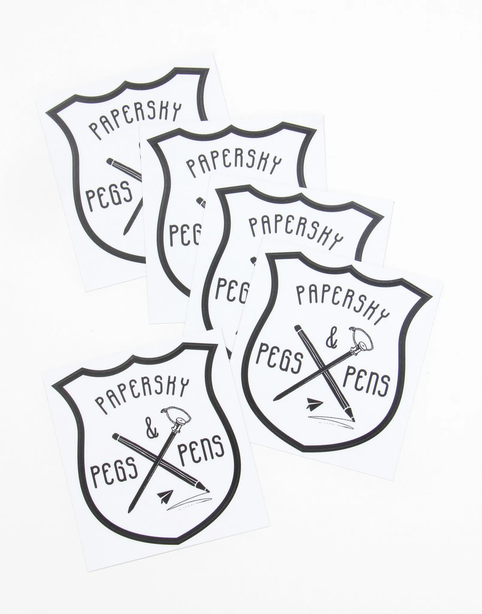  &   | Pegs & Pens Waterproof Sticker
