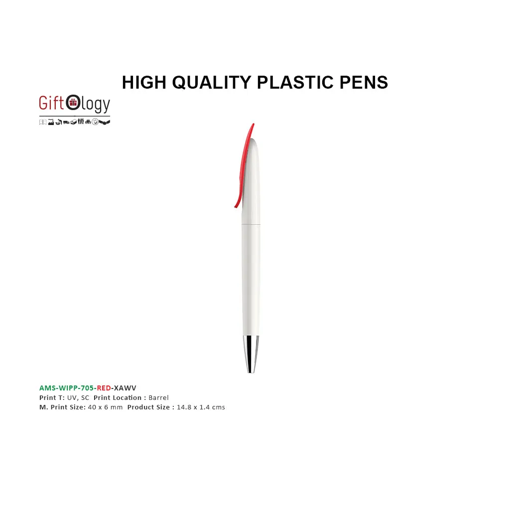 AMS-WIPP 705 - XAWV Plastic Pen -Red