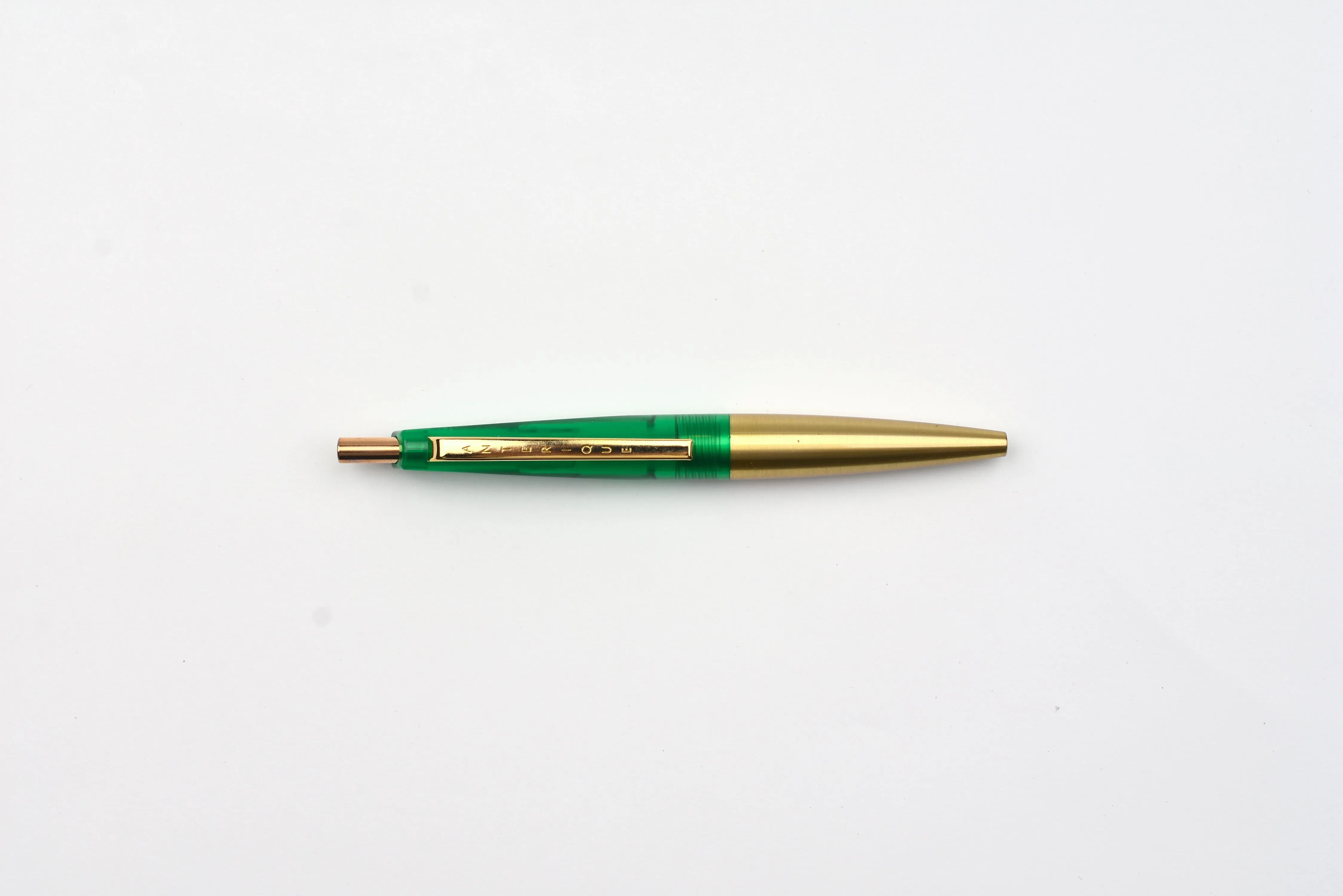 Anterique Stationers - Ultra-Low Viscosity Ballpoint Pen - Mini - 0.5mm - Brass Edition