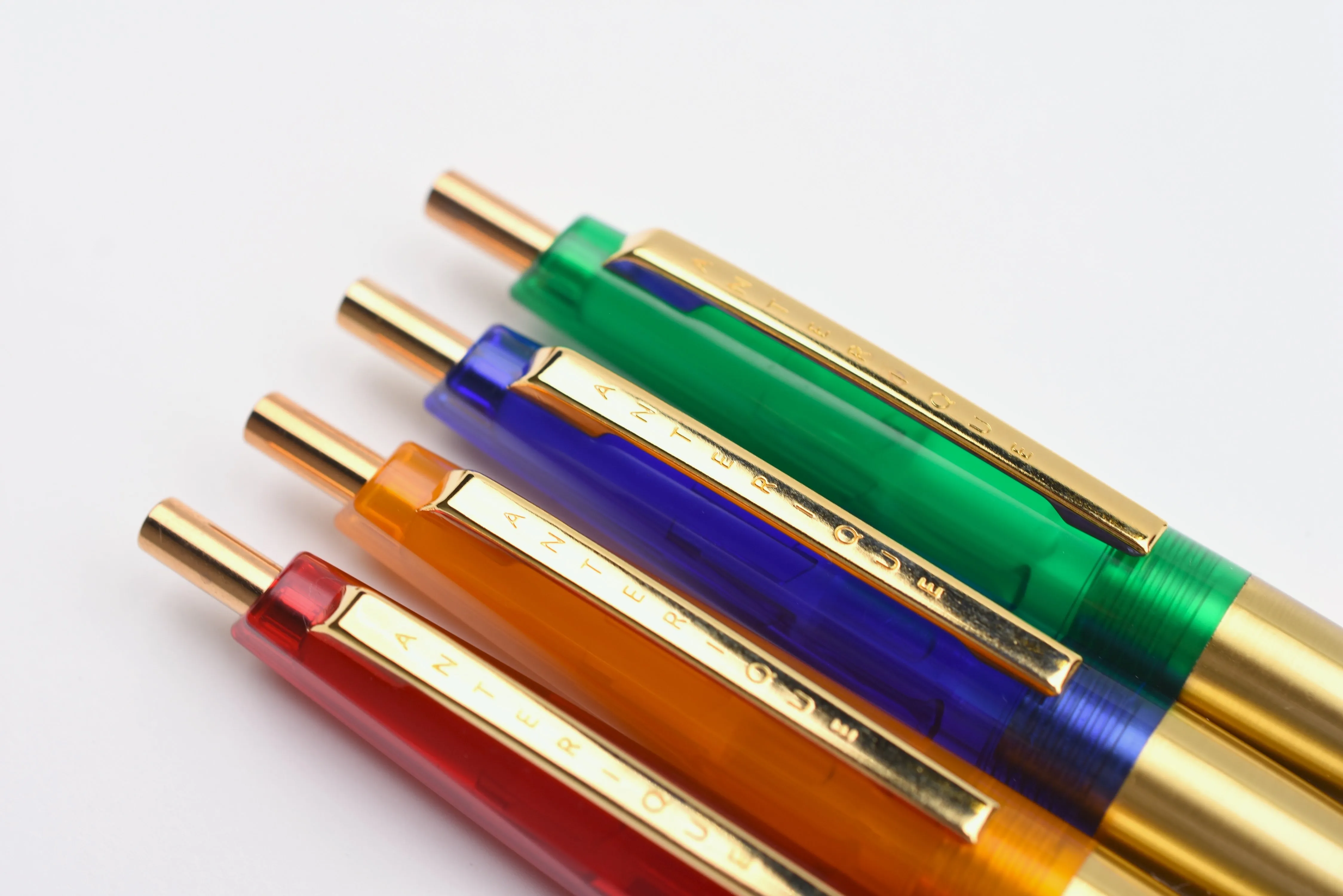 Anterique Stationers - Ultra-Low Viscosity Ballpoint Pen - Mini - 0.5mm - Brass Edition