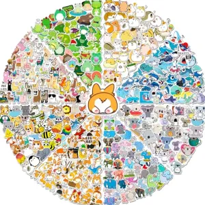 Arme 600 PCS Stickers Pack，Cute Colorful Waterproof Stickers，Vinyl Art Stickers.Stickers for Water Bottles,Skateboards and Notebooks, Laptop Stickers for Teens Girls Kids Adults