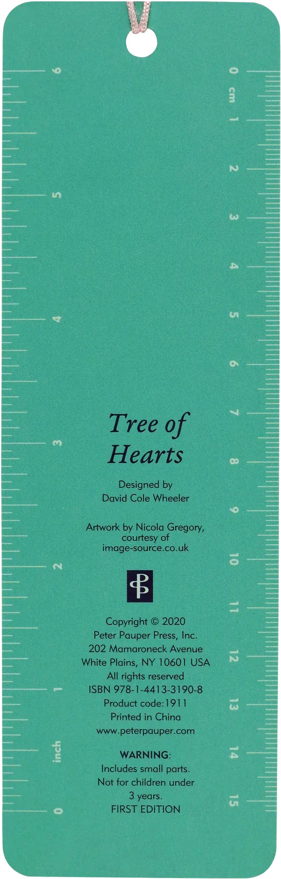 Beaded Bookmark - Tree of Hearts