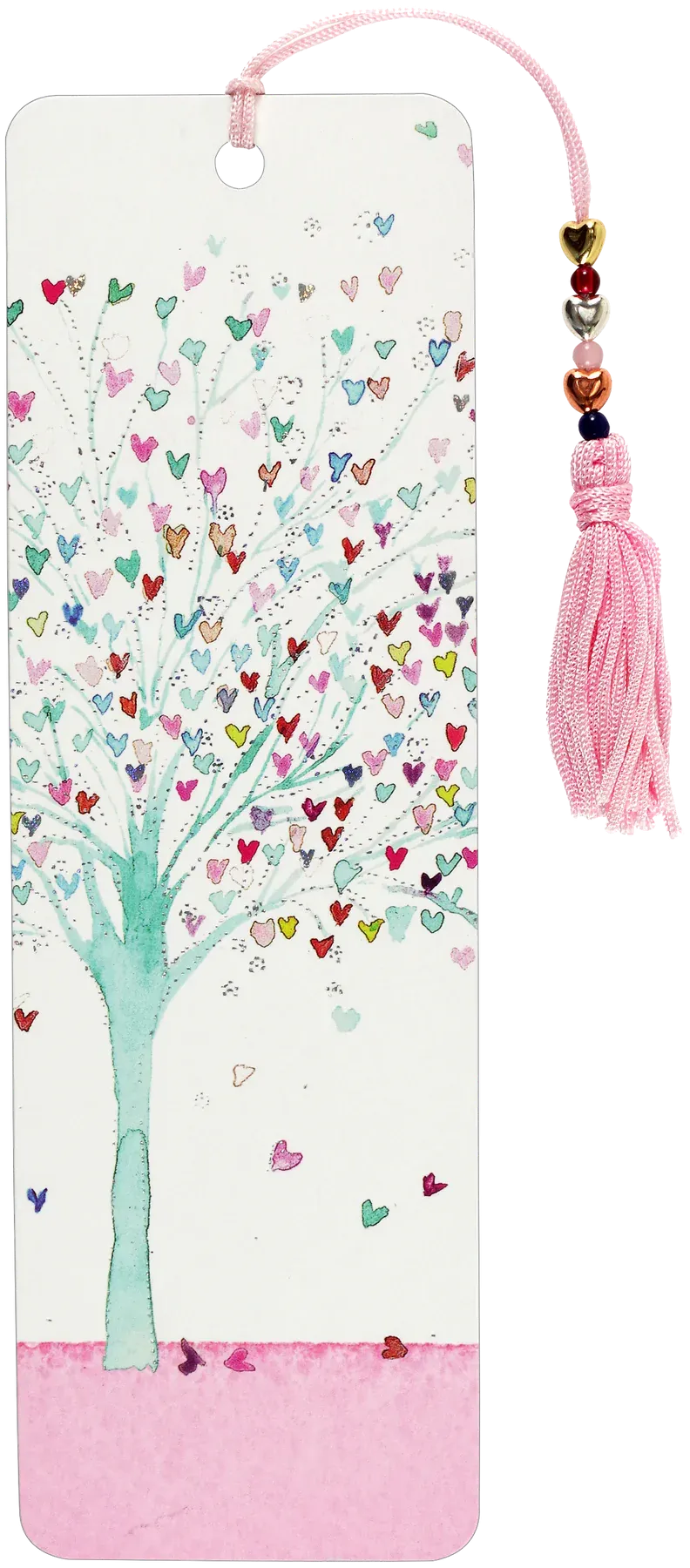 Beaded Bookmark - Tree of Hearts