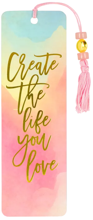 Beaded Bookmark - Watercolor Sunset