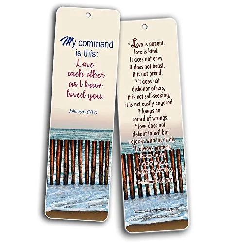 Bible Verses About Marriage Bookmarks (60 Pack) - Great Reminder from the Bible to Maintain a Healthy Marriage Love Relationships for Husband and Wife Couple