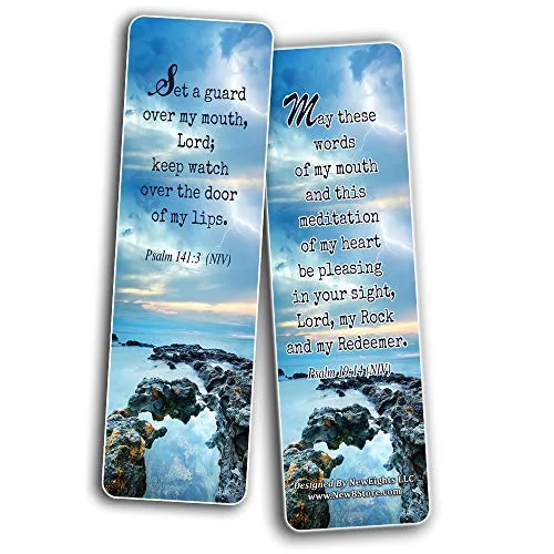 Bible Verses About the Tongue Scriptures Cards Bookmarks (30-Pack) - Handy Reminder About The Tongue Scriptures
