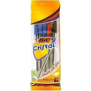 Bic Cristal Ballpoint Pens Medium Assorted Pack 5