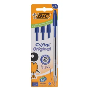 BIC - Cristal Original Ballpoint Pens - Blue - Pack of 4
