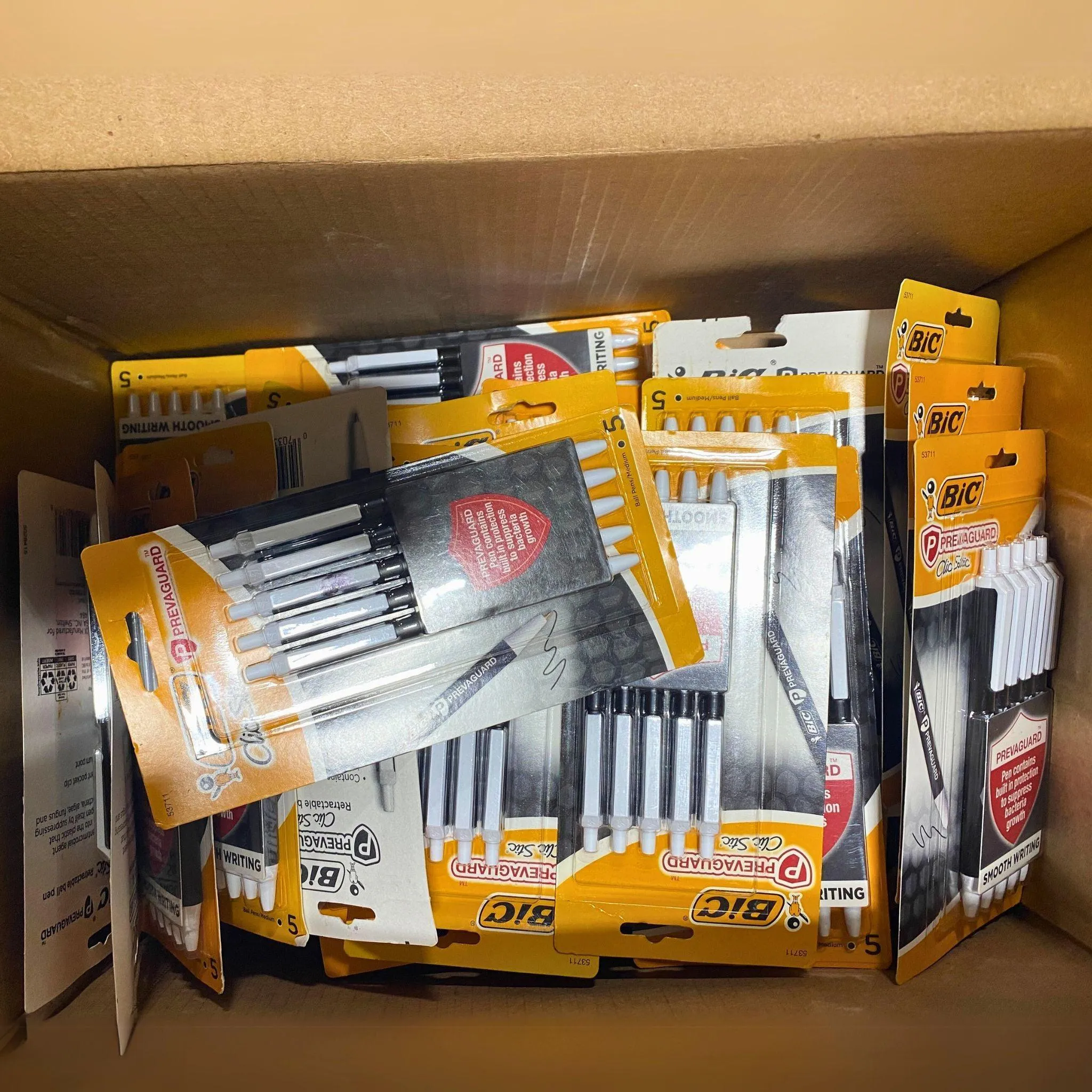 BIC Prevaguard Clic Stic Smooth Writing 5 Ball Pens/Medium (50 Pcs Lot)