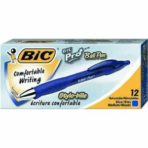 Bic Proplus Retractable Ballpoint Pen Medium 1.0Mm Blue Box 12