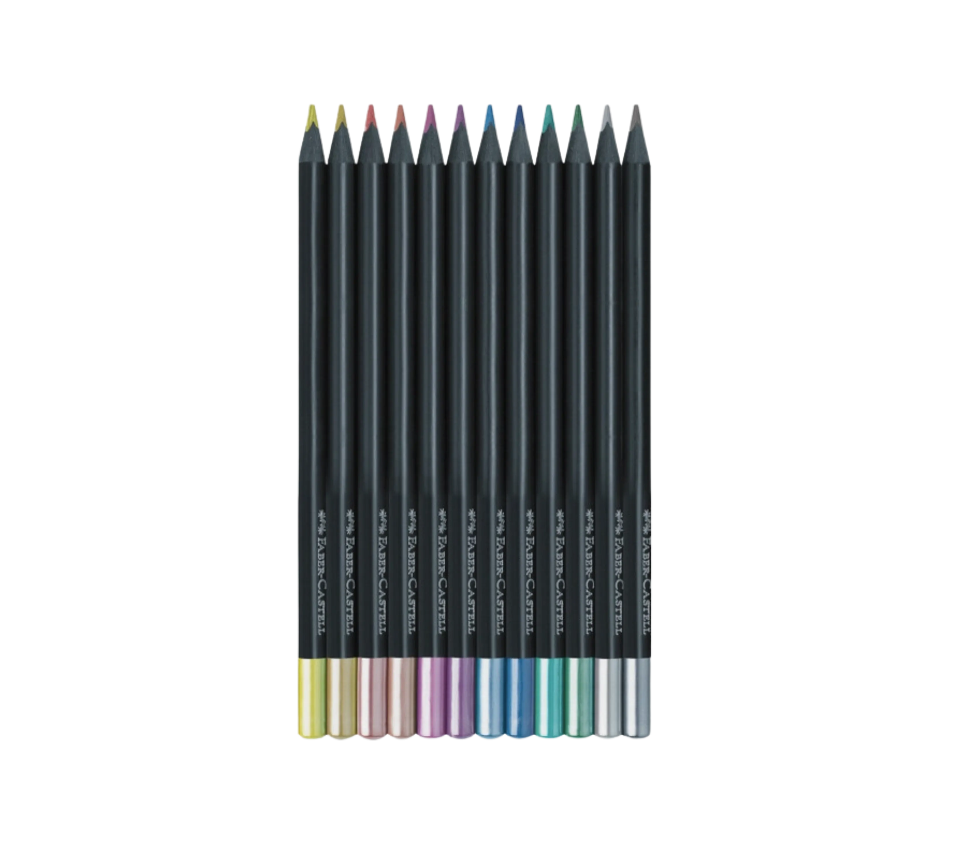 Black Edition Metallic Color Pencils 12 Count Set