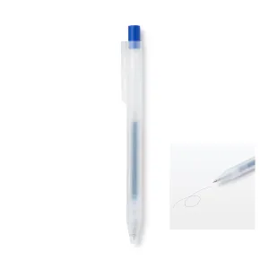 BLUE MUJI Japan Knock Gel Ink Retractable Type Ballpoint Pen 0.3mm Muji Gel Pen Smooth Gel Pen Artist Pen Anime Pen Fine Line | 0.3mm