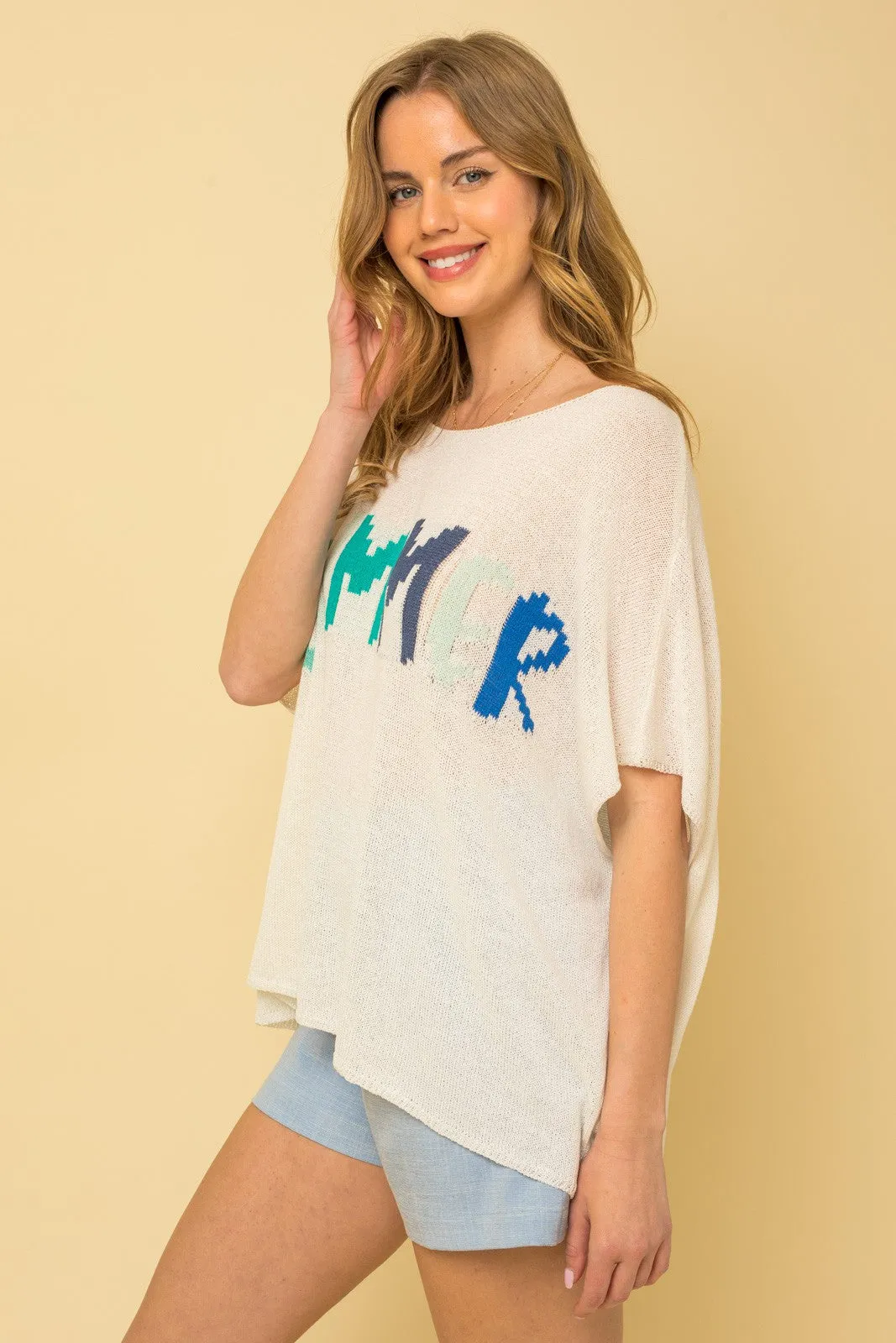 Boxy Summer Short Sleeve Sweater