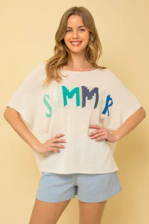 Boxy Summer Short Sleeve Sweater