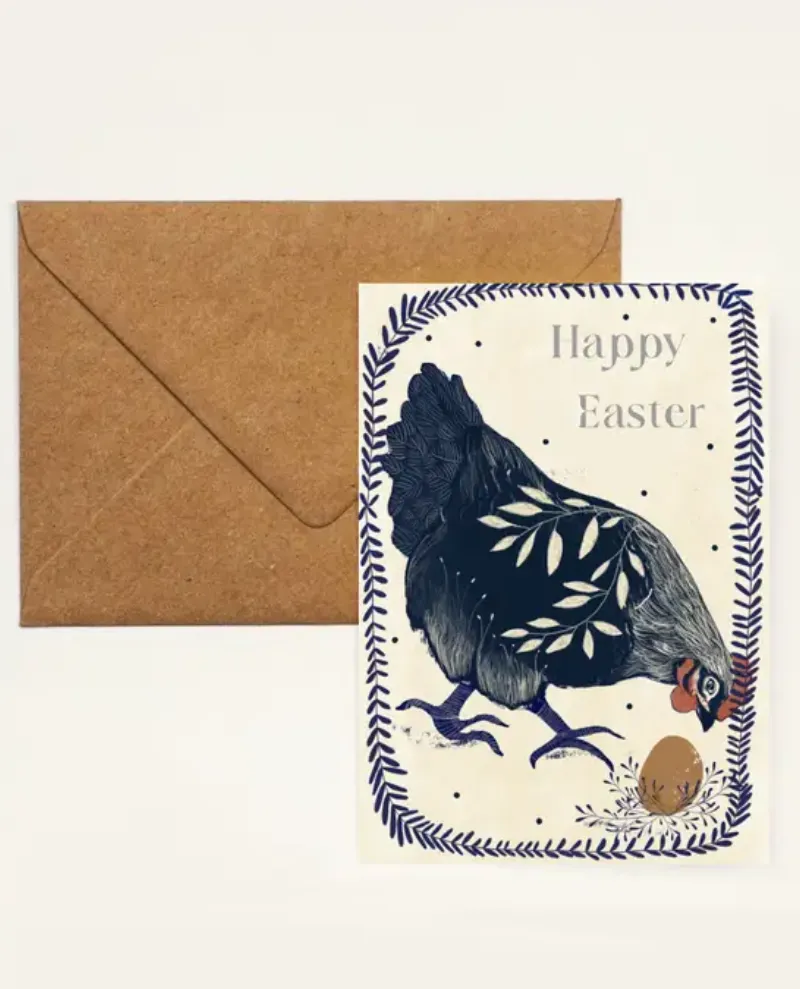 Carole Hillman Hen Happy Easter Card
