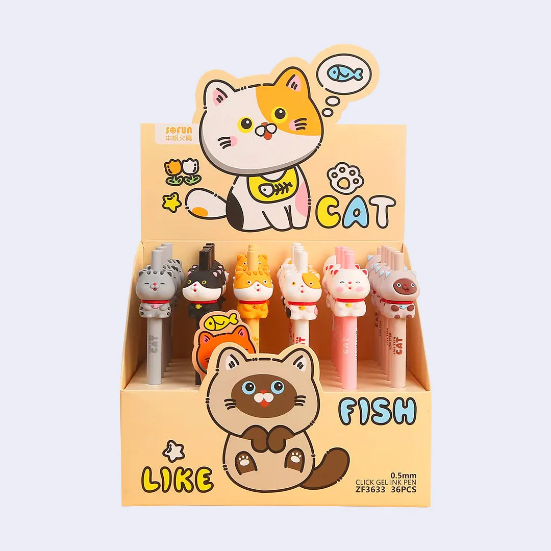 Cat Like Fish Gel Pen (Assorted)