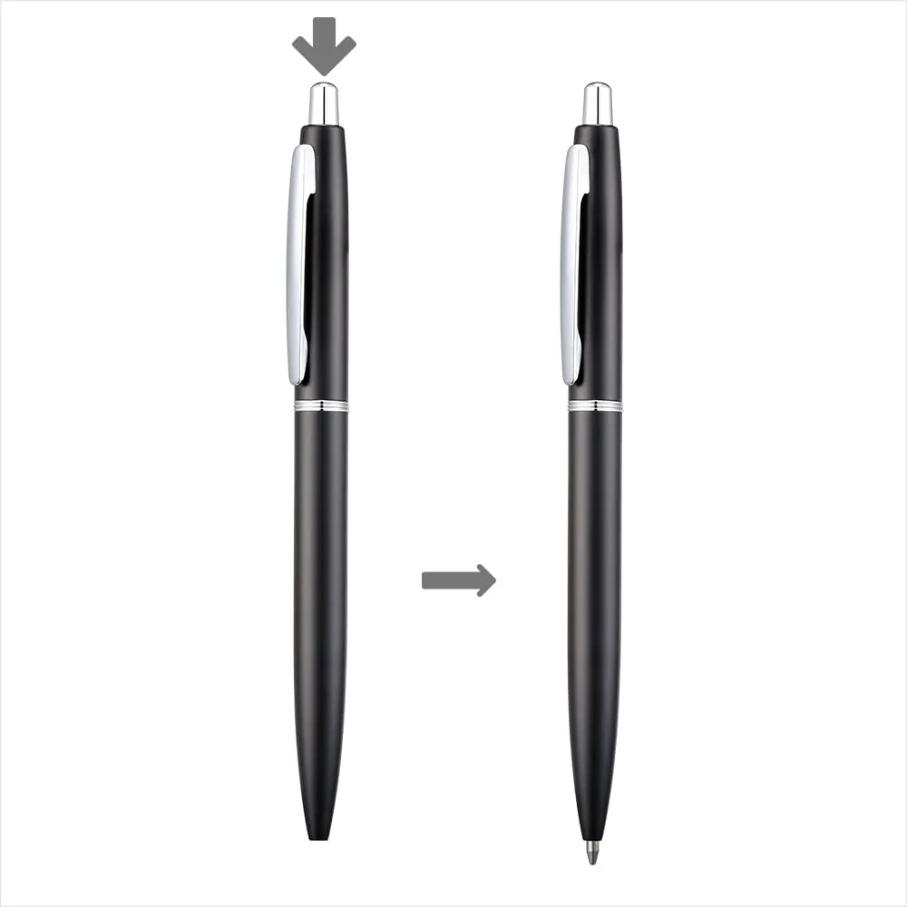 ChaoQ: 6 Pcs Retractable Metal Ballpoint Pens (1.0mm) Medium Point
