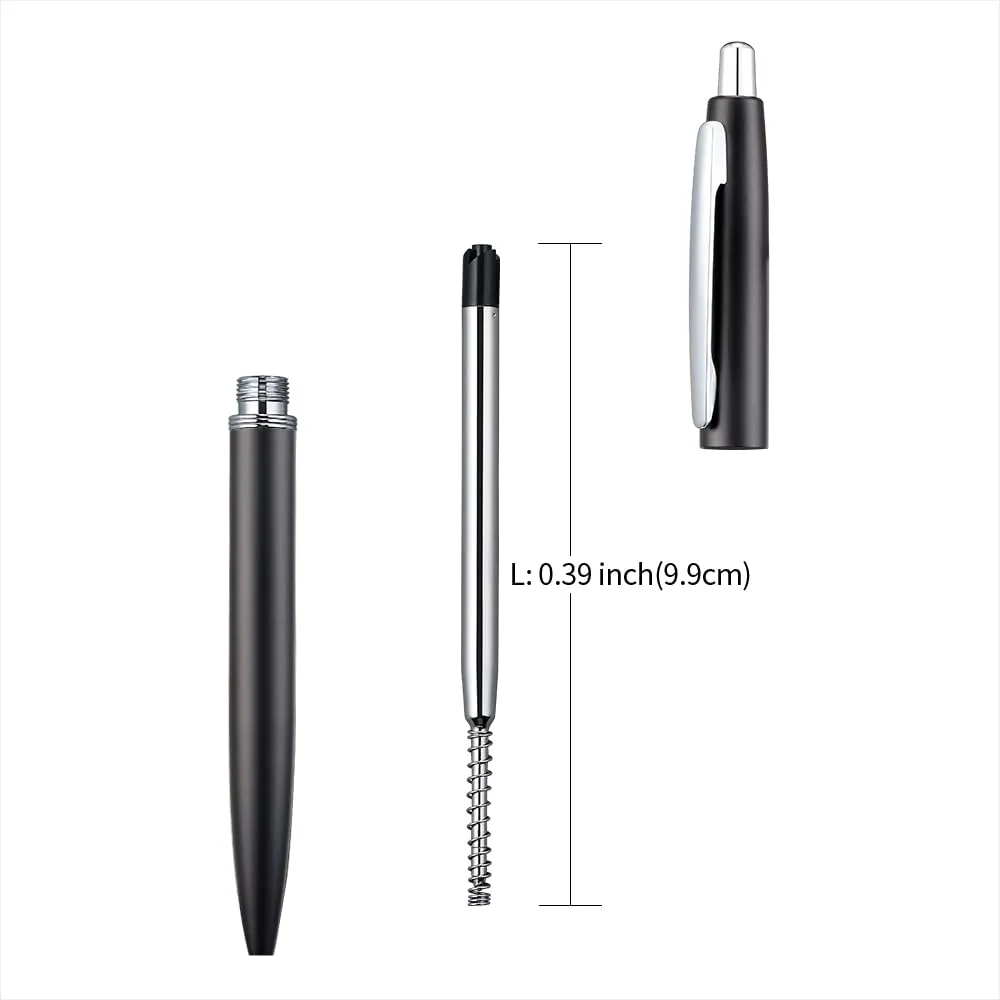ChaoQ: 6 Pcs Retractable Metal Ballpoint Pens (1.0mm) Medium Point