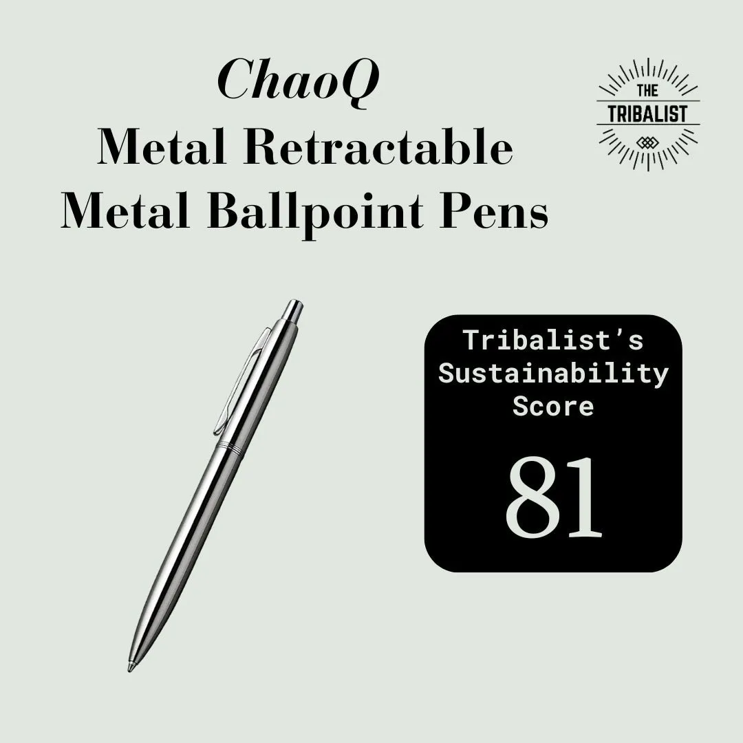 ChaoQ: 6 Pcs Retractable Metal Ballpoint Pens (1.0mm) Medium Point