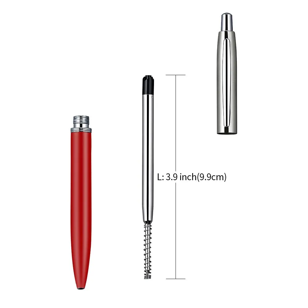 ChaoQ: 6 Pcs Retractable Metal Ballpoint Pens (1.0mm) Medium Point