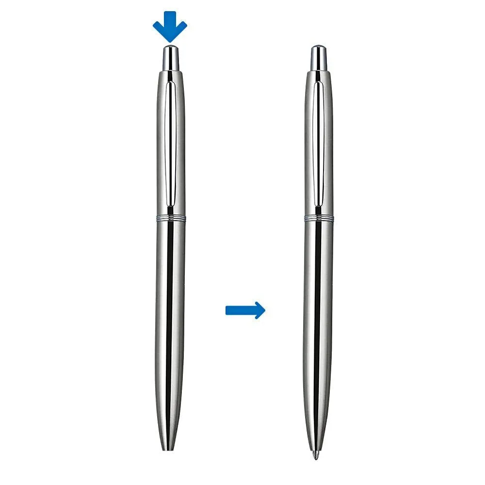 ChaoQ: 6 Pcs Retractable Metal Ballpoint Pens (1.0mm) Medium Point