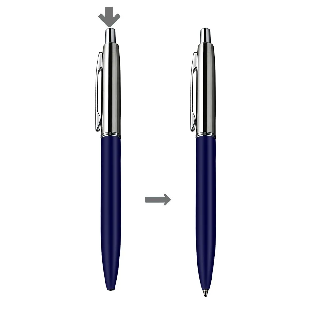 ChaoQ: 6 Pcs Retractable Metal Ballpoint Pens (1.0mm) Medium Point
