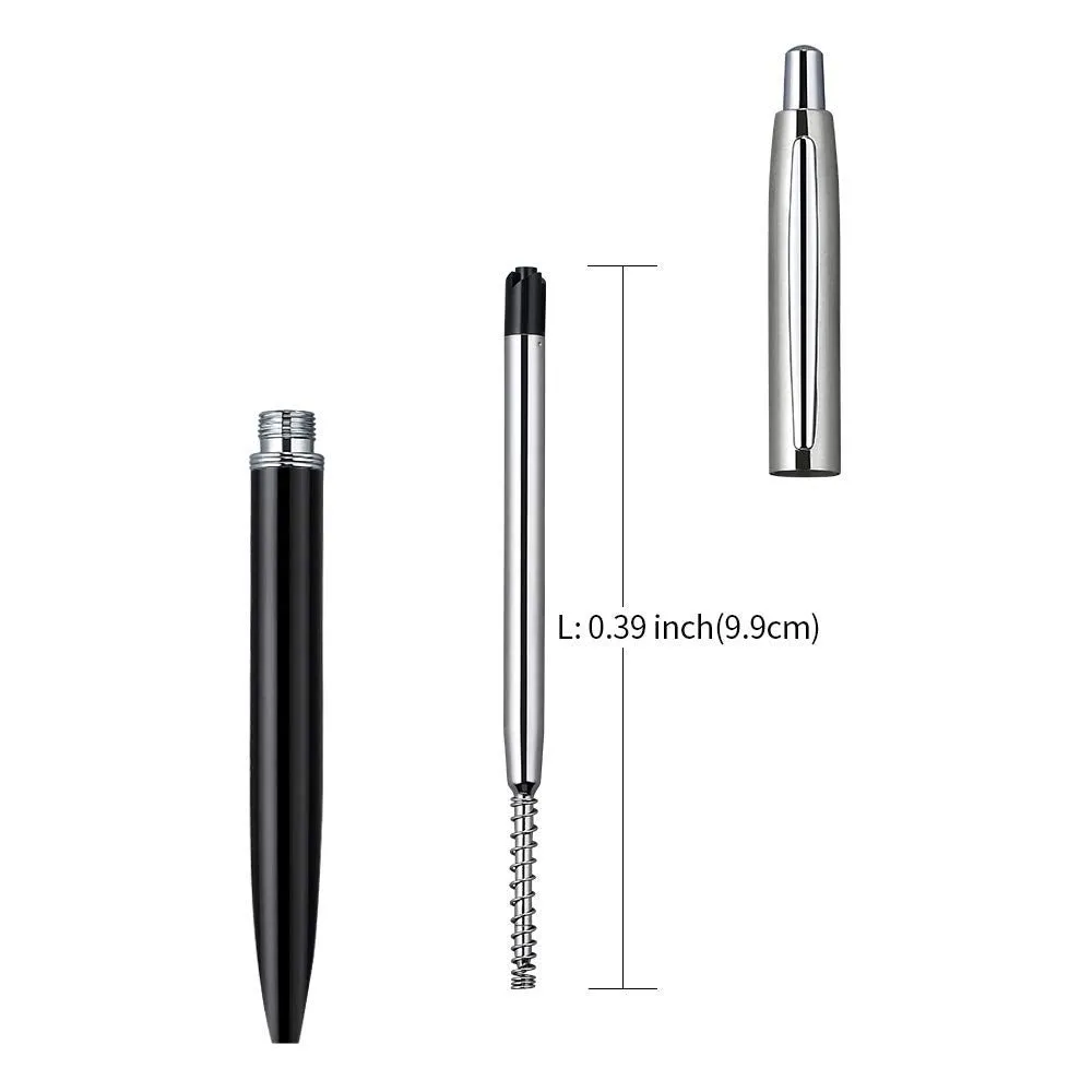 ChaoQ: 6 Pcs Retractable Metal Ballpoint Pens (1.0mm) Medium Point