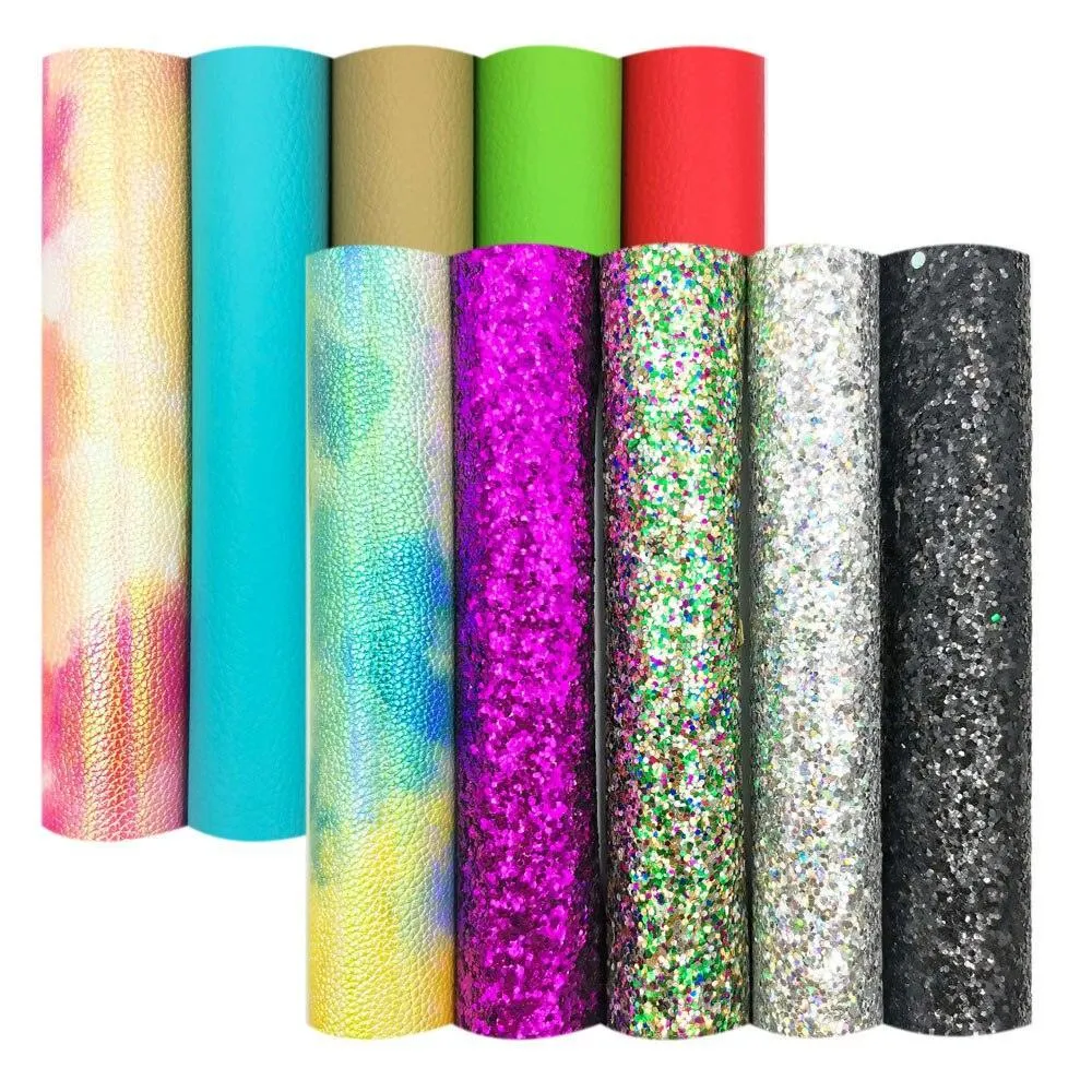 Chic Blossom Glitter Fabric Set: Luxe Materials for Stylish DIY Creations