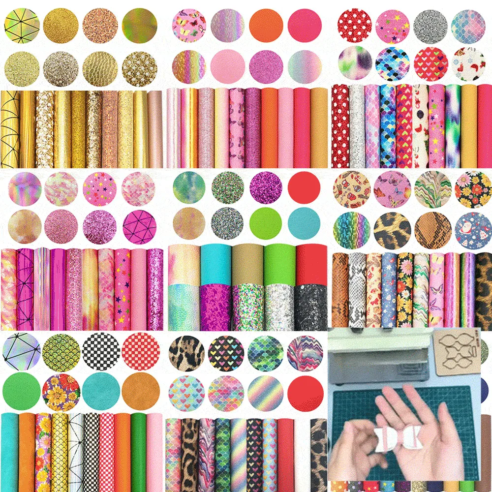 Chic Blossom Glitter Fabric Set: Luxe Materials for Stylish DIY Creations