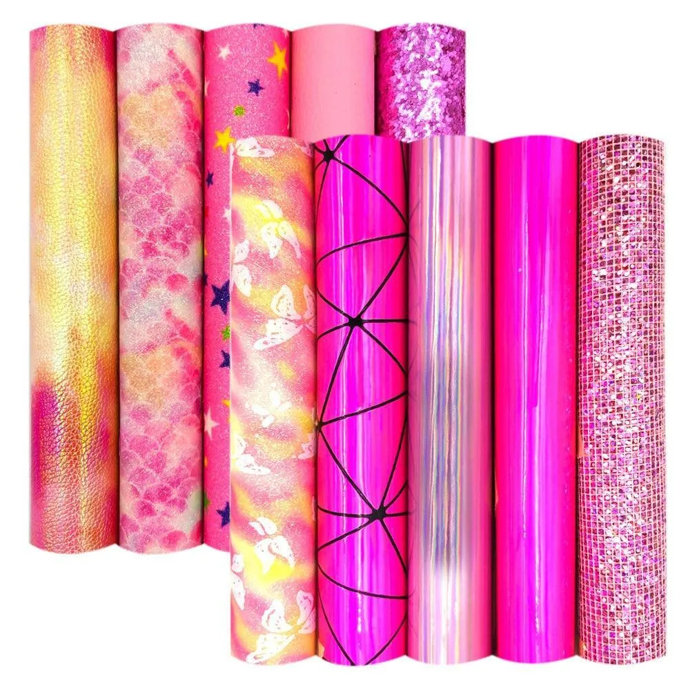 Chic Blossom Glitter Fabric Set: Luxe Materials for Stylish DIY Creations