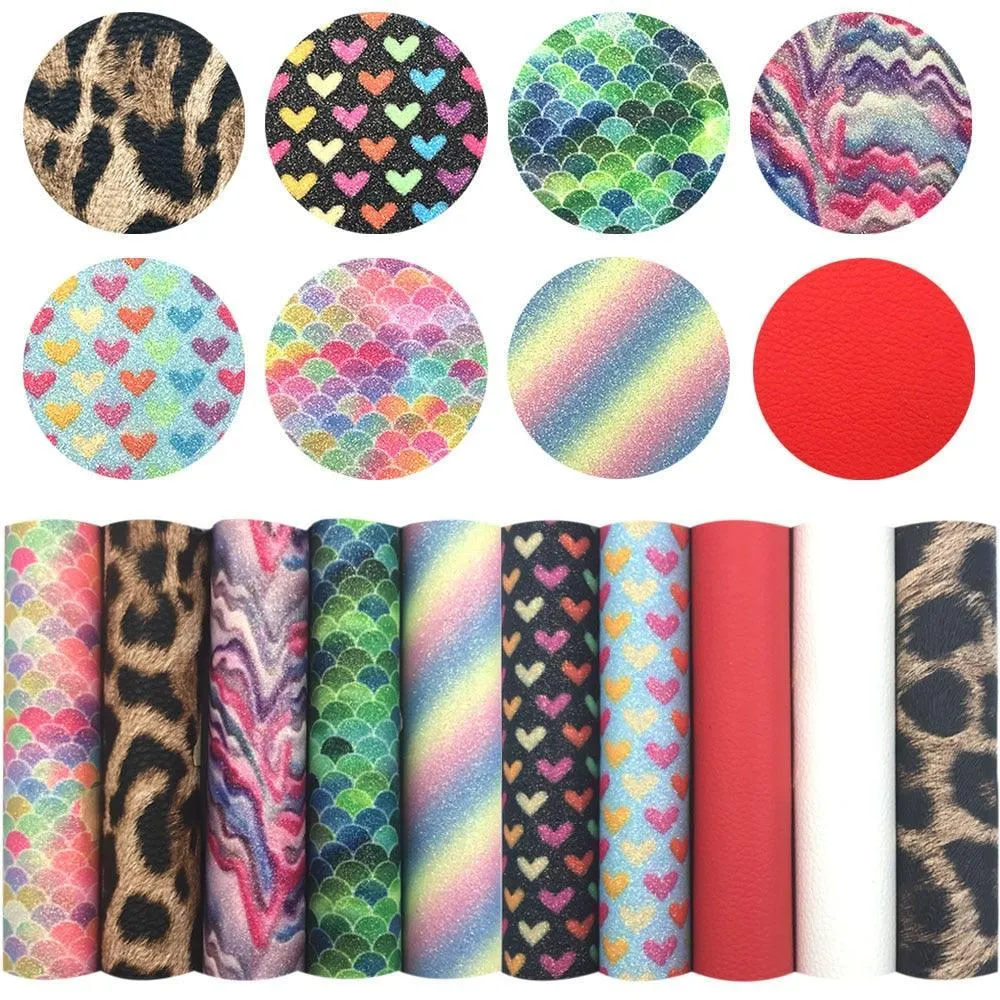 Chic Blossom Glitter Fabric Set: Luxe Materials for Stylish DIY Creations